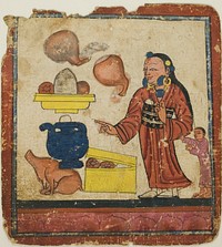 Presentation of Offerings, from a Set of Initiation Cards (Tsakali)