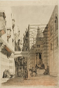 Egyptian Street Scene by Charles François Eustache