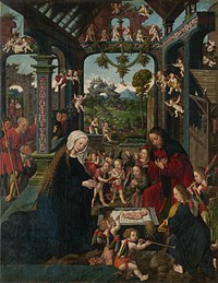 The Adoration of the Christ Child by Jacob Cornelisz. van Oostsanen