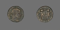 Coin Portraying Emperor Maxentius by Ancient Roman