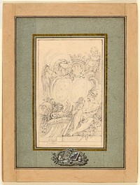 Armorial Bookplate for Crozat, Baron de Thiers by François Boucher