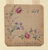 Design for an Embroidered Waistcoat Corner