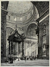 Saint Peter's Basilica, Rome, Italy, Interior View by Frederick Philip Dinkelberg