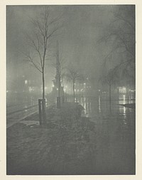 Wet Night, Columbus Circle, New York, No. 11 from the portfolio "American Pictorial Photography, Series I" (1899) by William A. Fraser