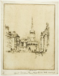 Langham Place Chapel by Joseph Pennell