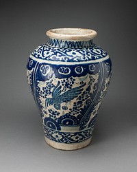 Vase Depicting a Phoenixlike Bird by Talavera Poblana (Unknown Role)