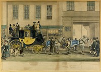 The Blenheim, Leaving the Star Hotel, Oxford by William Havell