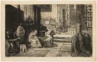 Procession in a Spanish Church by Alphonse Legros