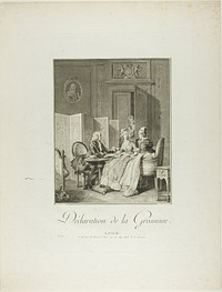 Announcement of Pregnancy, from Monument du Costume Physique et Moral de la fin du Dix-huitième siècle by Pietro Antonio Martini