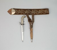 Combination Hunting Dagger and Double-Barrel Percussion Pistol, Sheath, and Belt of Emperor Maximilian of Mexico by Joseph-Célestin Dumonthier