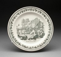 Plate by Creil Pottery