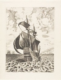 Armed Four-Master Sailing Towards a Port, from The Sailing Vessels by Franz Huys