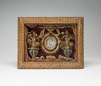 Shadow Box with Miniature of Saint Ursula