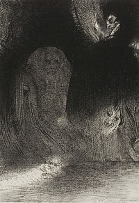 I Have Sometimes Seen in the Sky What Seemed to Be Like Forms of Spirits, plate 21 of 24 by Odilon Redon
