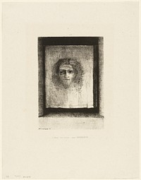 It was a Veil, an Imprint, plate 1 of 6 by Odilon Redon