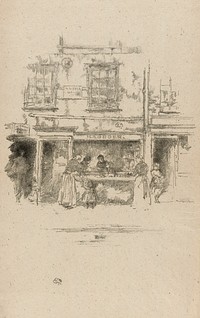 Maunder's Fish Shop, Chelsea by James McNeill Whistler