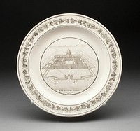 Plate by Creil Pottery