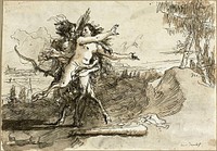 Satyr Surprising a Satyress by Giovanni Domenico Tiepolo