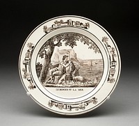 Plate by Montereau Pottery