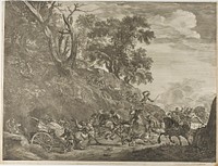 The Robbery of the Wagons by Cornelis Visscher