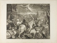 Abraham Leaving Haran (The Calling of Abraham), from Cabinet Reynst by Cornelis Visscher