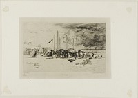 A Squall at Trouville by Félix Hilaire Buhot
