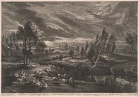 Landscape with Sheep, from The Small Landscapes by Schelte Adamsz. Bolswert