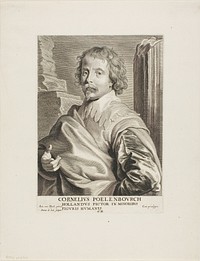 Cornelis van Poelenburch by Peeter de Jode, the younger