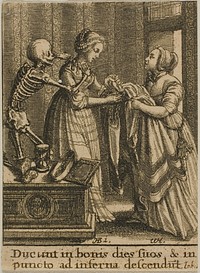The Bride and Death by Wenceslaus Hollar