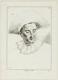 Man's Head (with hat and ruff) by Anne Claude Philippe Caylus