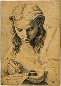 Seated Youth by Raphael