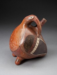 Single Spout Vessel in the Form of a Long-Beaked Bird with Turned Head by Nazca