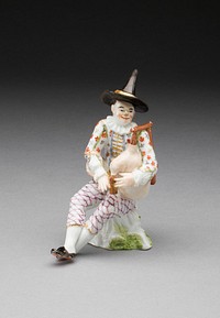 Harlequin with Bagpipes by Meissen Porcelain Manufactory (Manufacturer)