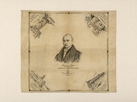 Samuel Slater, The Father of American Manufacturers (Handkerchief) by Cranston Print Works Company (Producer)