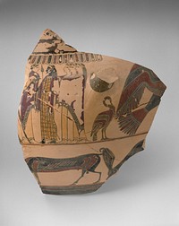 Fragment of a Column Krater (Mixing Bowl) by Ancient Greek