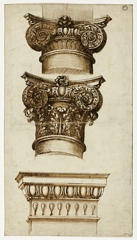 Three Column Capitals by Giovanni Battista Piranesi