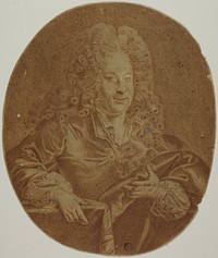 Oval Portrait of Gentleman by Style of Nicolas de Largillière