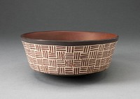 One of a Pair of Bowls with Textile-Like Pattern by Nazca