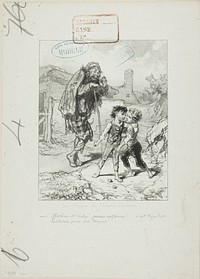 Les Propos de Thomas Vireloque: Misere et corde - quarrel for tops by Paul Gavarni