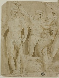 Ancient Sarcophagus Relief with the Labors of Hercules by Girolamo da Carpi