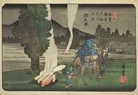 No. 19: Karuizawa, from the series "Sixty-nine Stations of the Kisokaido (Kisokaido rokujukyu tsugi no uchi)" by Utagawa Hiroshige