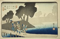 No. 37: Miyanokoshi, from the series "Sixty-nine Stations of the Kisokaido (Kisokaido rokujukyu tsugi no uchi)" by Utagawa Hiroshige