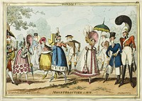 Dandies or Monstrosities of 1818 by George Cruikshank