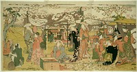 Cherry Blossom Banquet (Oka no utage) by Kitagawa Utamaro