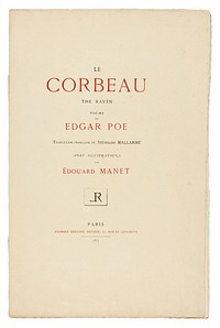 Title Page and Text, from The Raven (Le Corbeau) by Édouard Manet