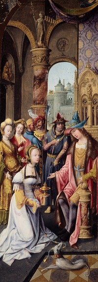 King Solomon Receiving the Queen of Sheba by Antwerp Mannerist