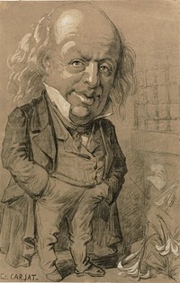 Caricatorial Portrait of Pierre-Jean de Beranger by Etienne Carjat