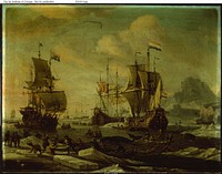 The Dutch Whaling Fleet by Abraham Storck