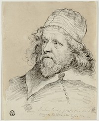 Inigo Jones (recto); Sketch of Female Head (verso) by Anthony van Dyck