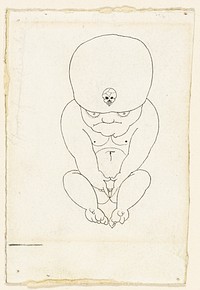 Crouching Midget by Aubrey Vincent Beardsley